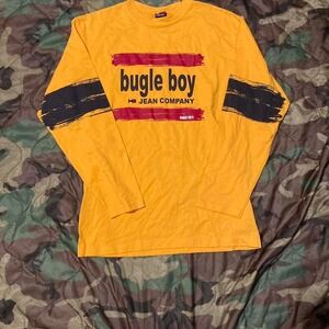 90s bugle boy graphic longsleeve shirt youth size‎ 18